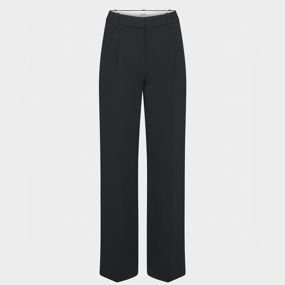 Aritzia The Effortless Pant - Crepette - Black - Picture 1 of 9